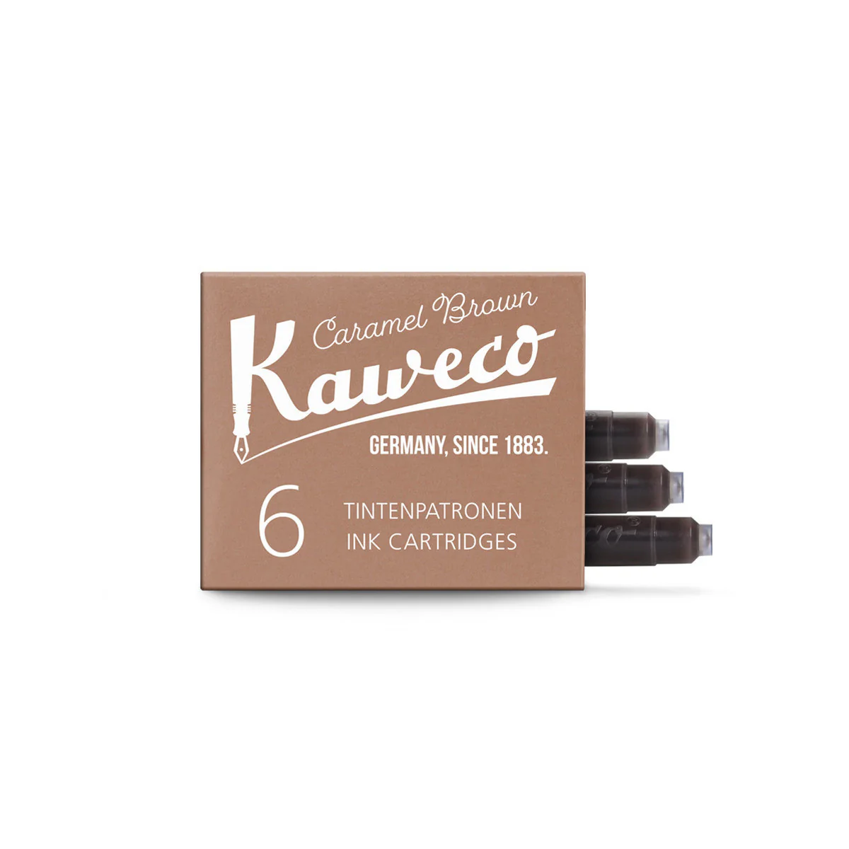 Kaweco Ink Cartridges Caramel Brown 6-Pack - Image 2